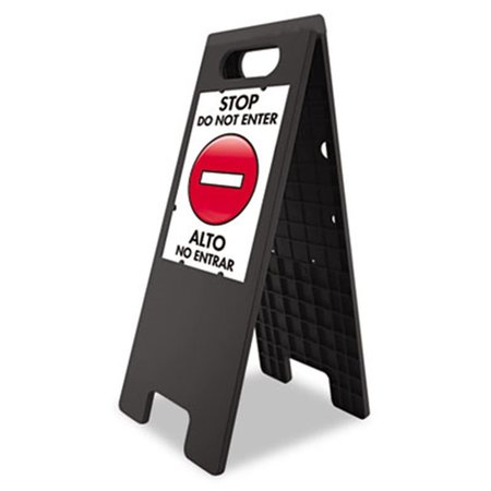 U.S. STAMP & SIGN Us Stamp Floor Tent Sign, Doublesided, Plastic, 10.5 in. x 25.5 in., Black US31081